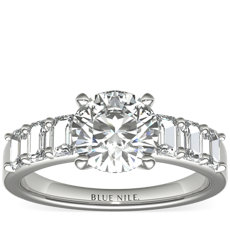 Emerald Cut Diamond Engagement Ring in Platinum (1 ct. tw.)